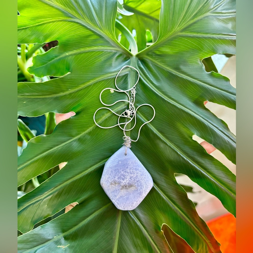 Blue Lace Agate necklace